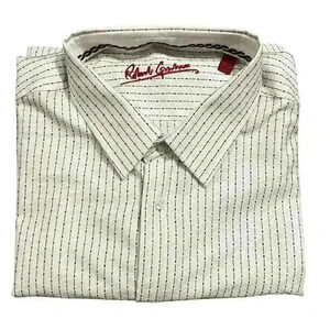 Robert Graham Men’s Button Down Flip Cuff Dress Shirt Size 41/16 M-L Preppy